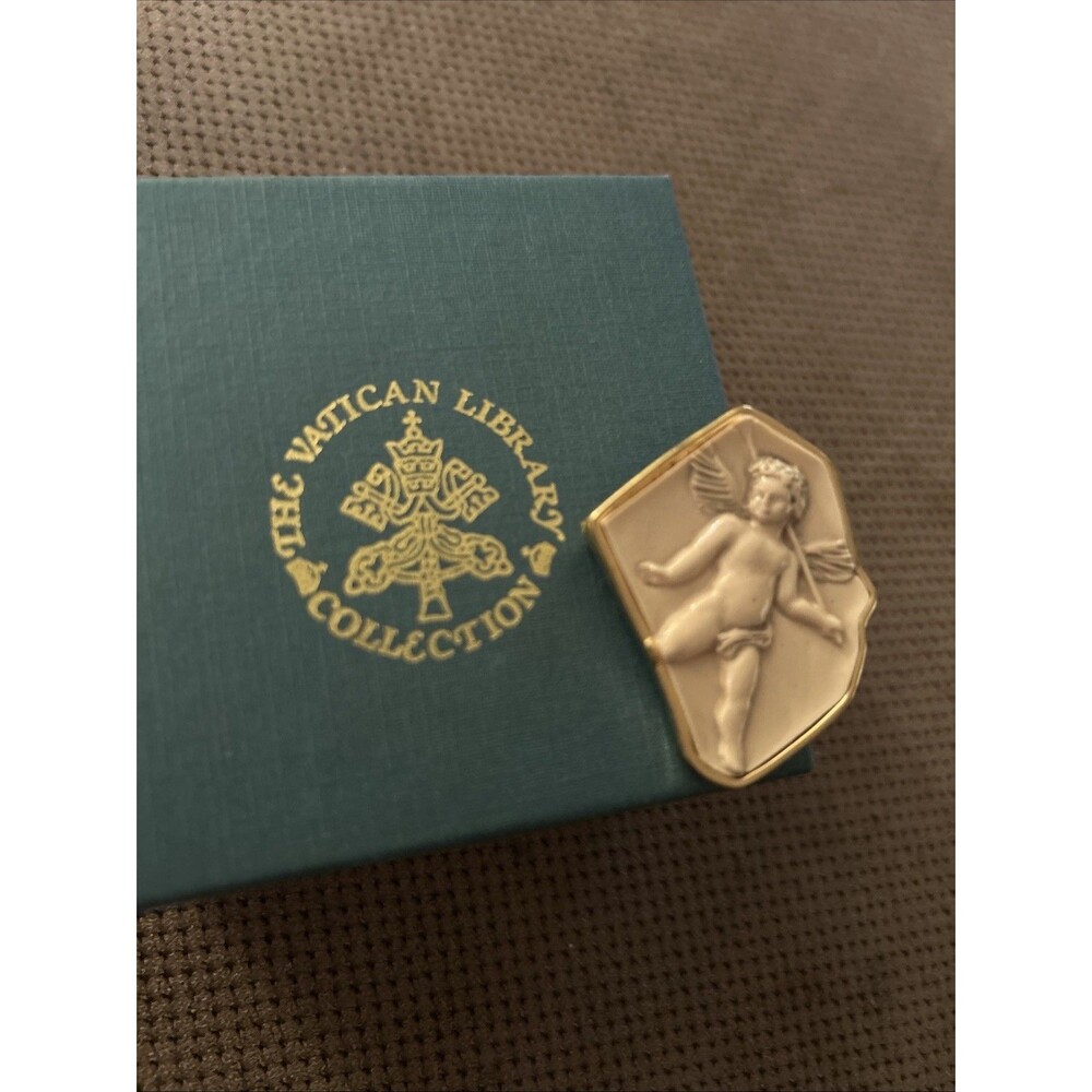 Vatican Library Collection Cherub Lapel Pin Angel Brooch Italy Catholic